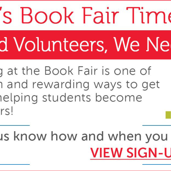 Book Fair 3/20-24 – Volunteers Needed!